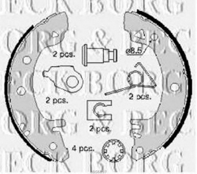 BORG & BECK bbs6097 -  Комплект тормозных колодок